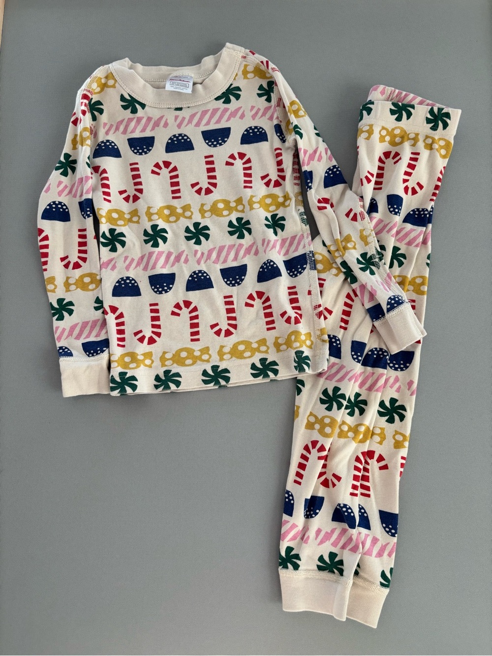 Hanna Anderson Christmas Candy Holiday Pajama Set Size 4